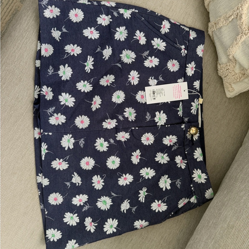Navy Floral Daisy Mini Skort